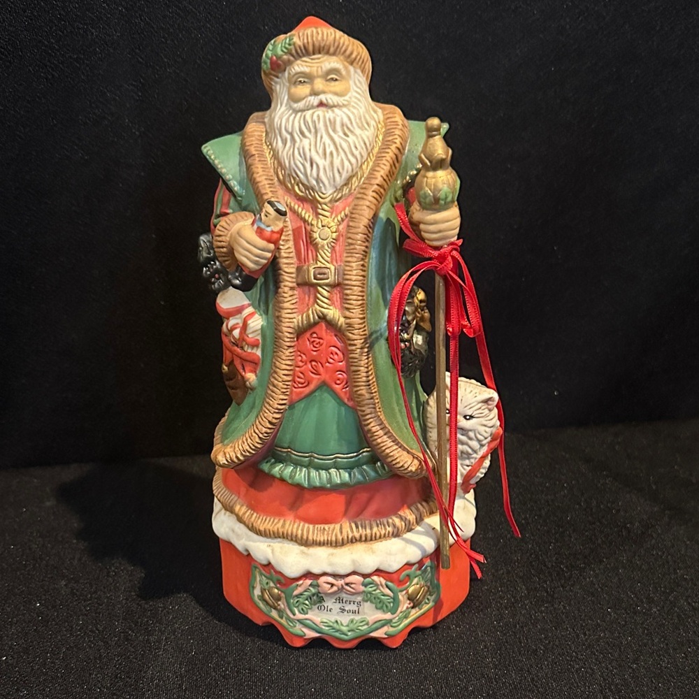 Festive Santa Claus Figurine - Multicolor